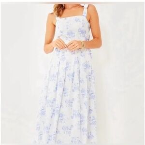 Hyacinth House Blue and White Floral Dress